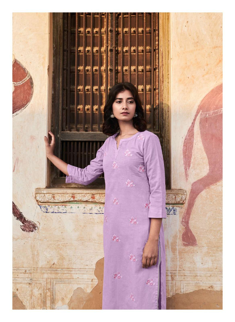 Four Buttons Present Colors 15 Embroidered Casual Wear Kurti