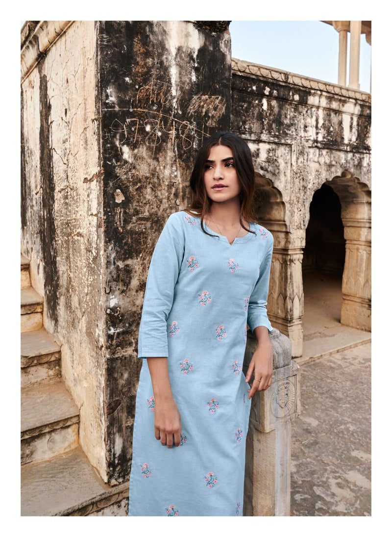 Four Buttons Present Colors 15 Embroidered Casual Wear Kurti