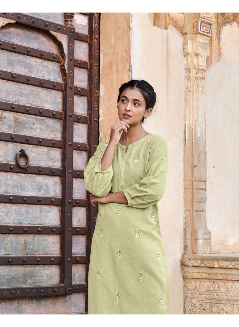 Four Buttons Present Colors 15 Embroidered Casual Wear Kurti