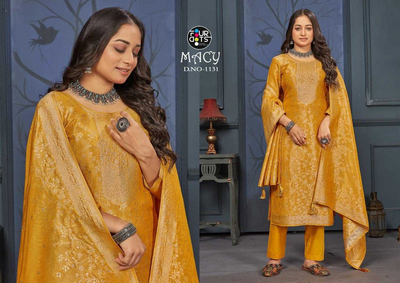 Fourdots Macy Simar Silk Jequard Heavy Designer Unstiched Salwar Suit