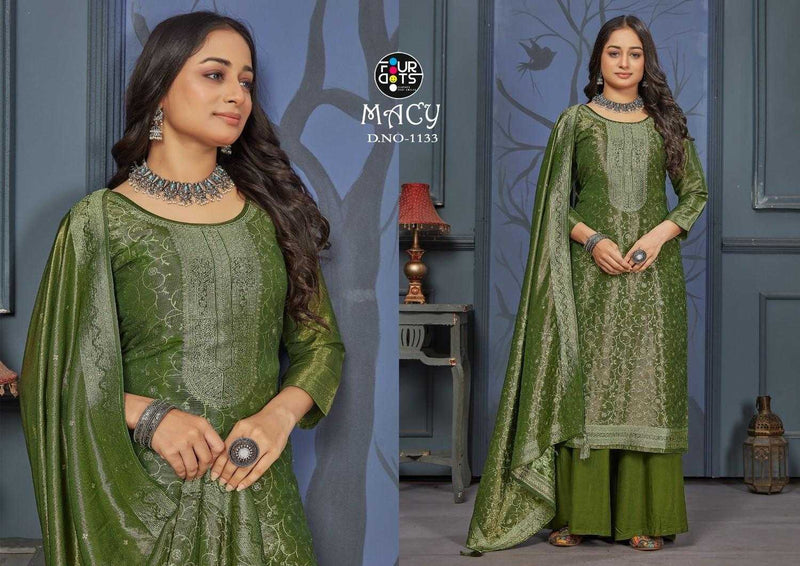 Fourdots Macy Simar Silk Jequard Heavy Designer Unstiched Salwar Suit