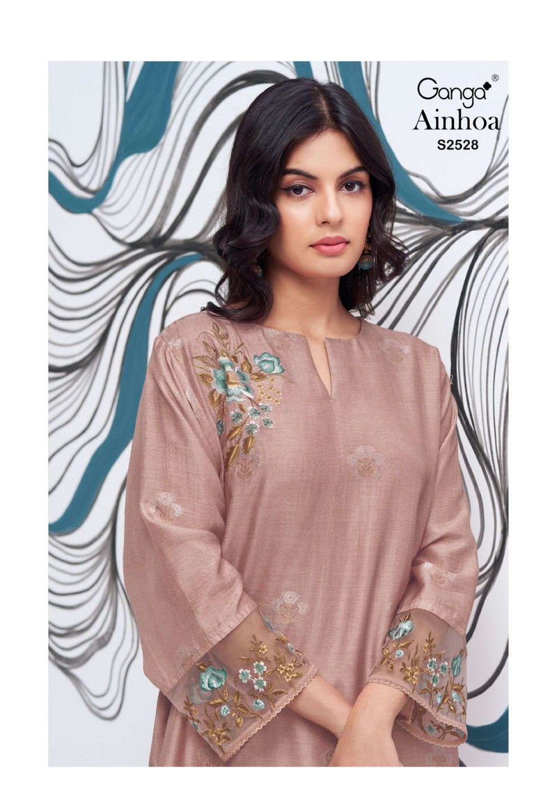 Ganga Fashion Ainhoa 2528 Silk Jacquard Printed Designer Salwar Suit