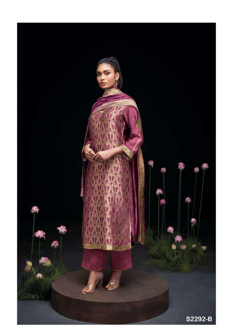 Ganga Fashion Ayaka 2292 Silk Jacquard Handwork Designer Salwar Kameez