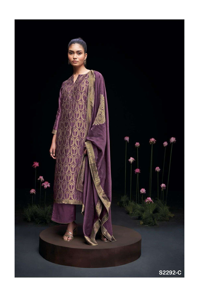 Ganga Fashion Ayaka 2292 Silk Jacquard Handwork Designer Salwar Kameez