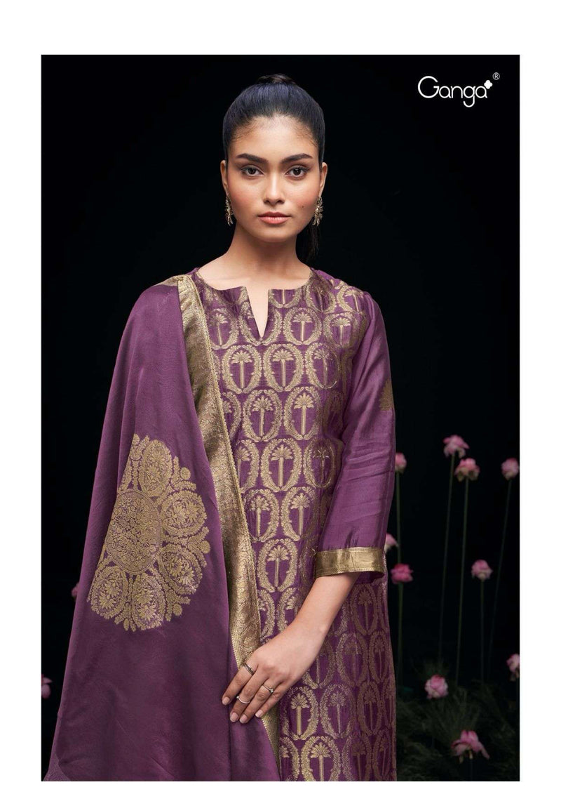Ganga Fashion Ayaka 2292 Silk Jacquard Handwork Designer Salwar Kameez