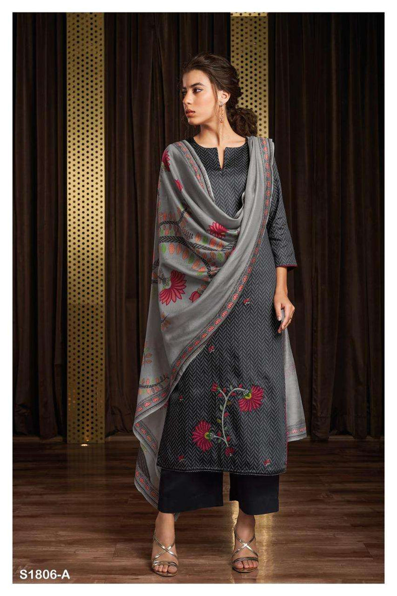 Ganga Candika 1806 Cotton Silk Printed With Work Salwar Kameez