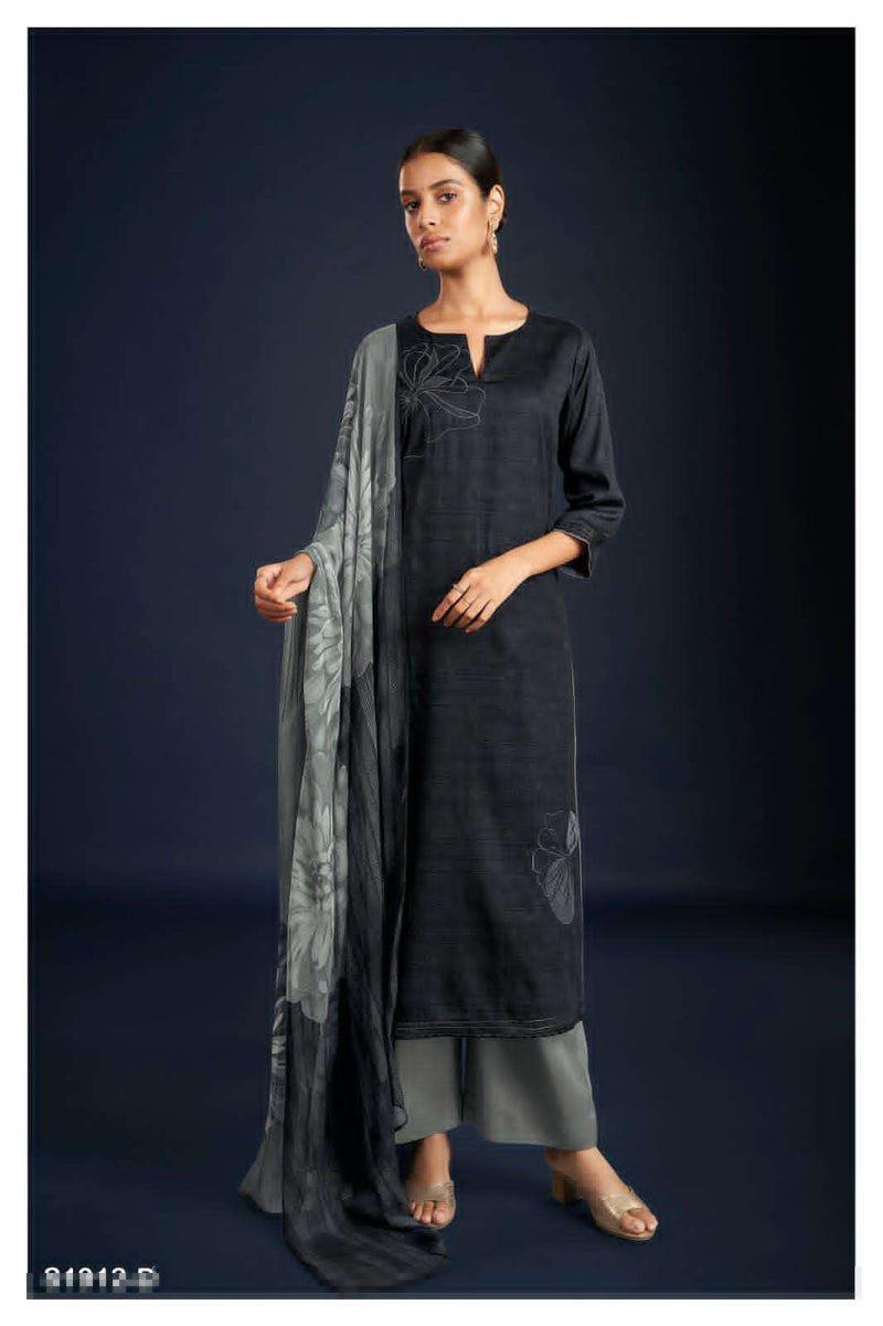 Ganga Darpana 1912 Fancy Cotton Silk Dress Materia With Chiffon Printed Dupatta