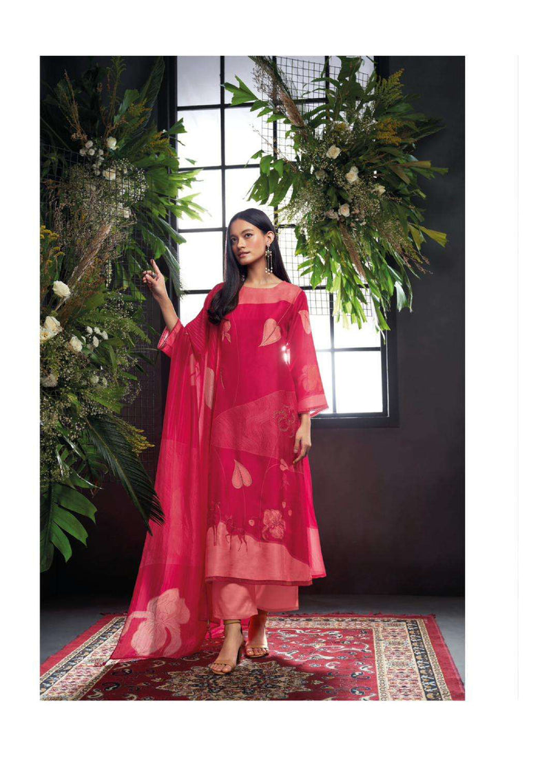Ganga Fashion Eden Bemberg Russian Silk Printed Embroidery Designer Salwar Kameez