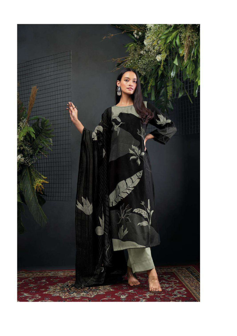 Ganga Fashion Eden Bemberg Russian Silk Printed Embroidery Designer Salwar Kameez