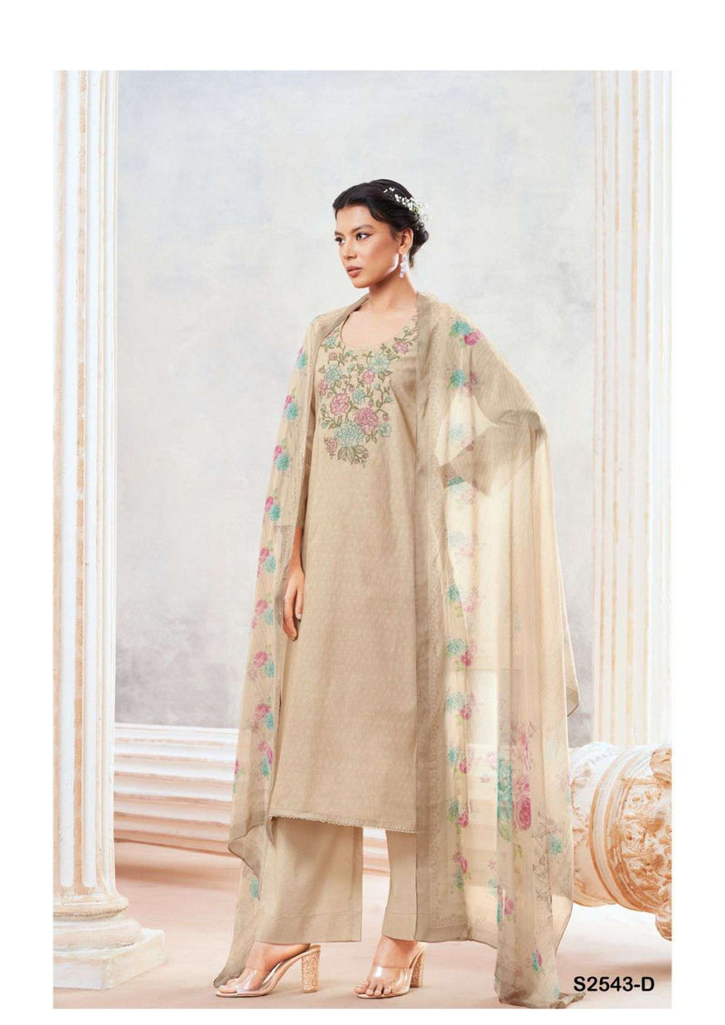 Ganga Fashion Eshani 2543 Cotton Printed Embroidery Salwar Suit