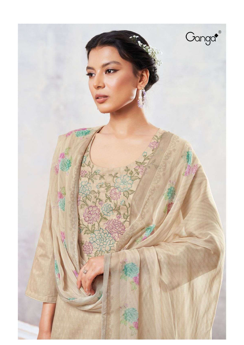 Ganga Fashion Eshani 2543 Cotton Printed Embroidery Salwar Suit