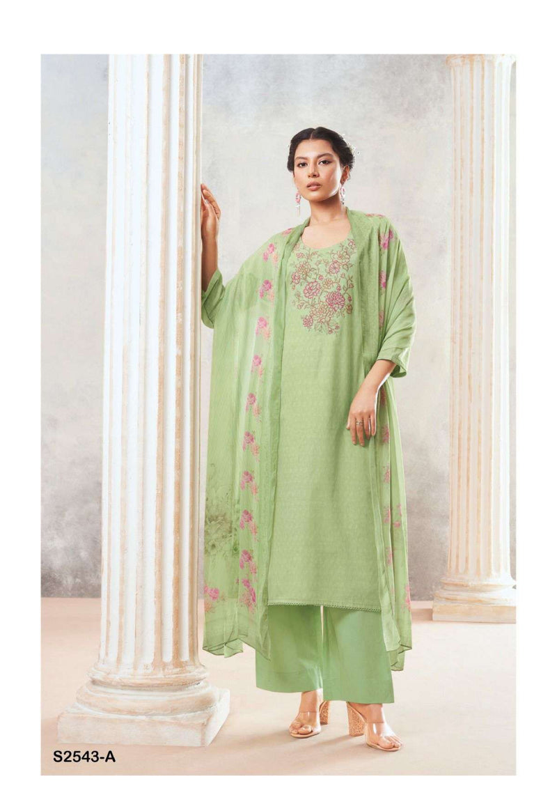 Ganga Fashion Eshani 2543 Cotton Printed Embroidery Salwar Suit