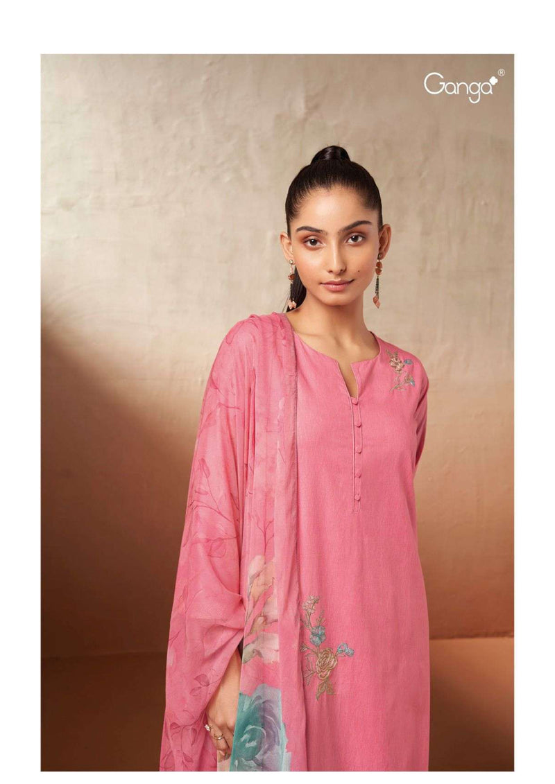 Ganga Fashion Ezri 2517 Cotton Printed Embroidery Casual Wear Salwar Kameez