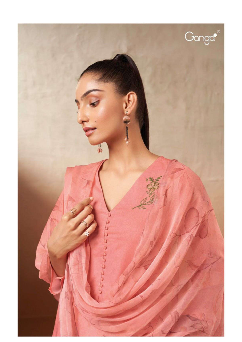 Ganga Fashion Ezri 2517 Cotton Printed Embroidery Casual Wear Salwar Kameez