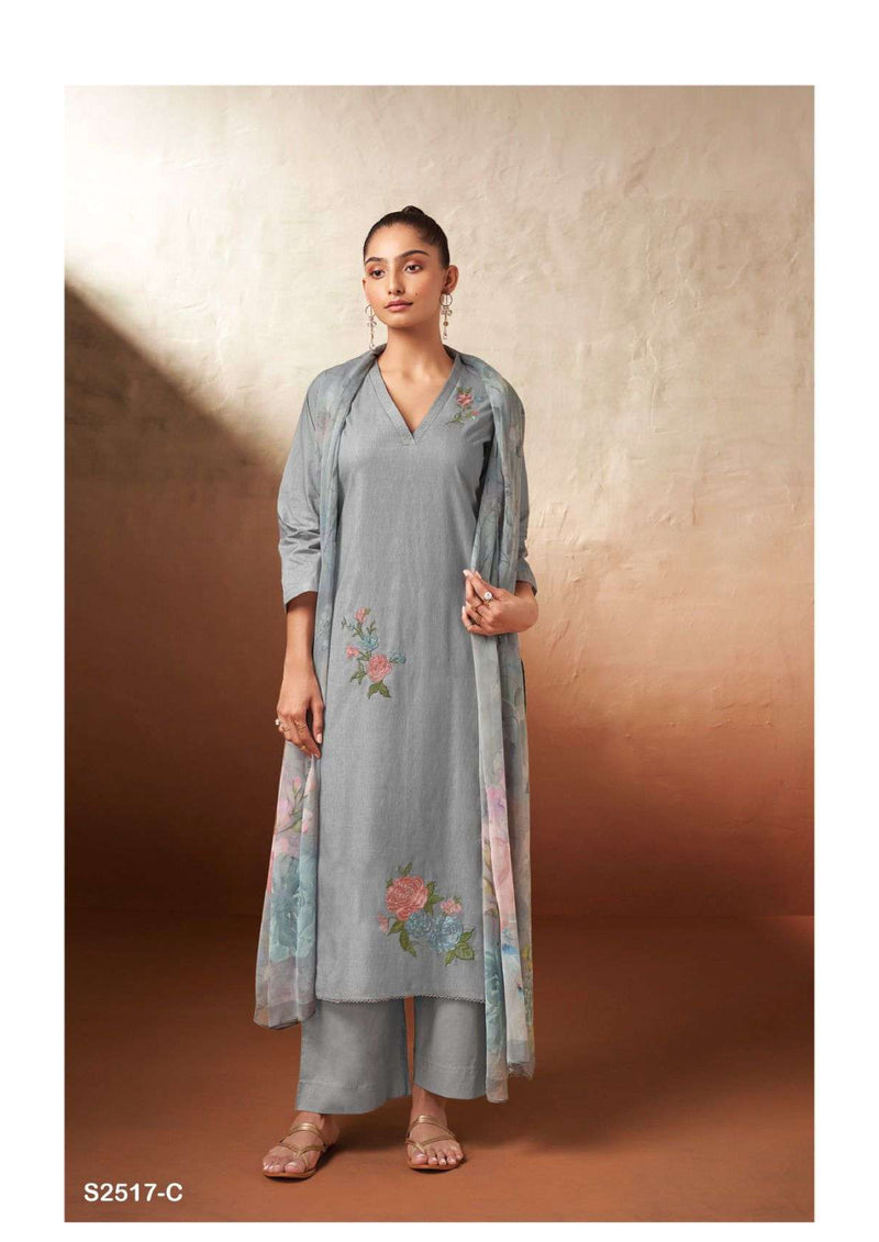Ganga Fashion Ezri 2517 Cotton Printed Embroidery Casual Wear Salwar Kameez