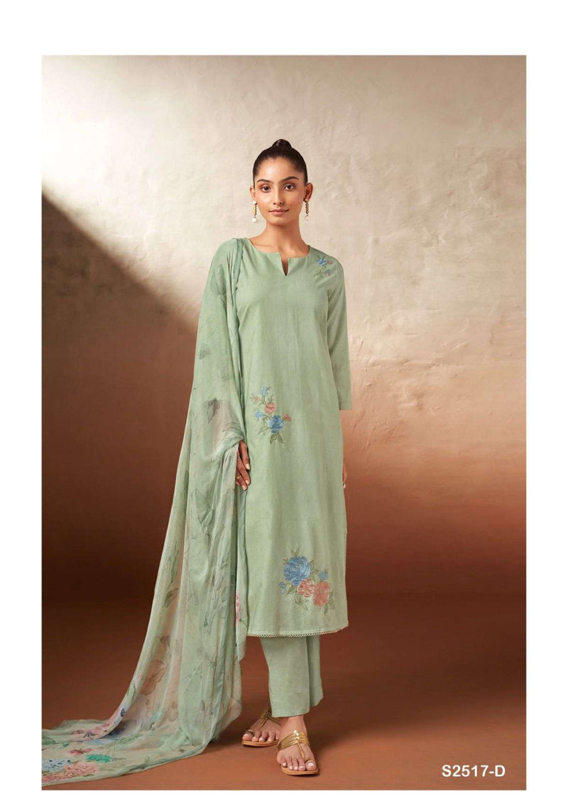 Ganga Fashion Ezri 2517 Cotton Printed Embroidery Casual Wear Salwar Kameez