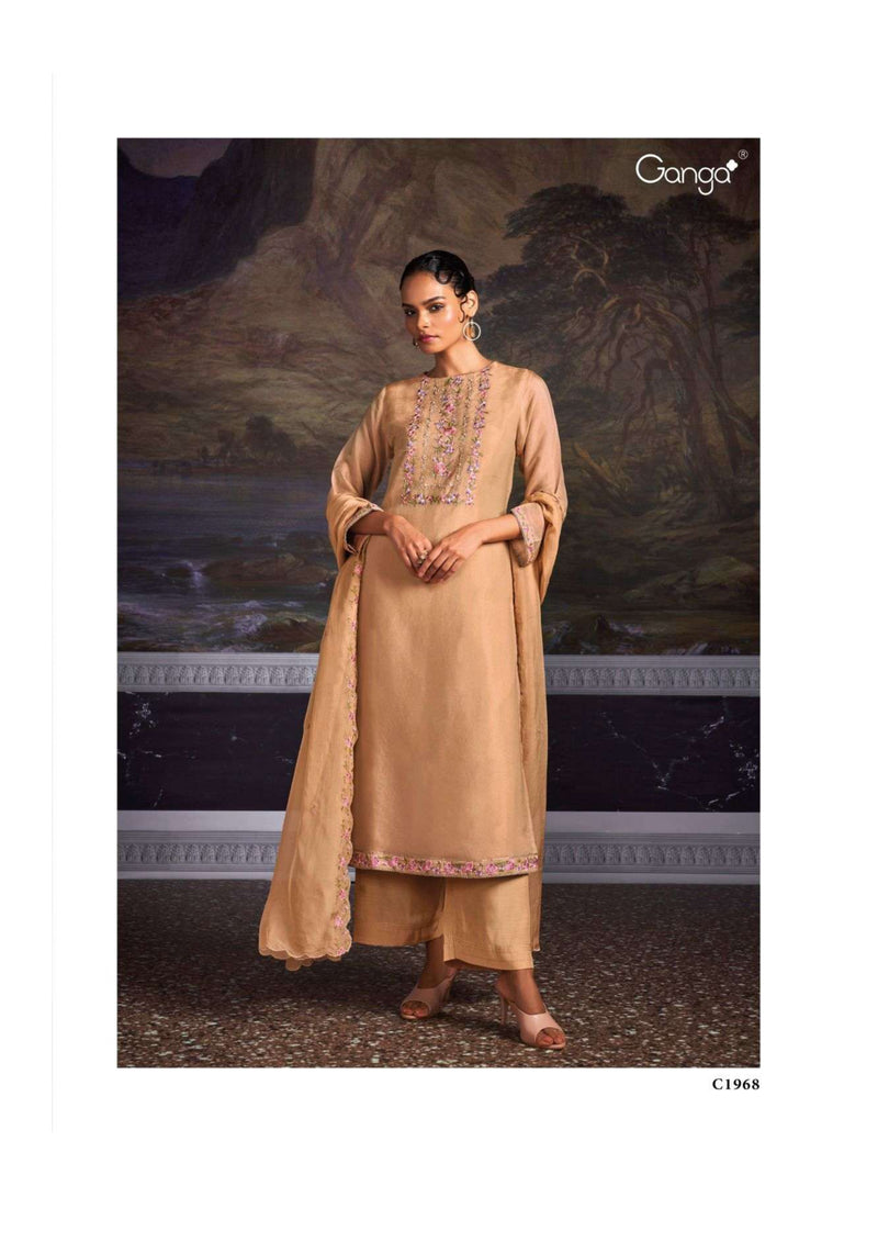 Ganga Fashion Aangan Silk Jacquard Fancy Salwar Kameez