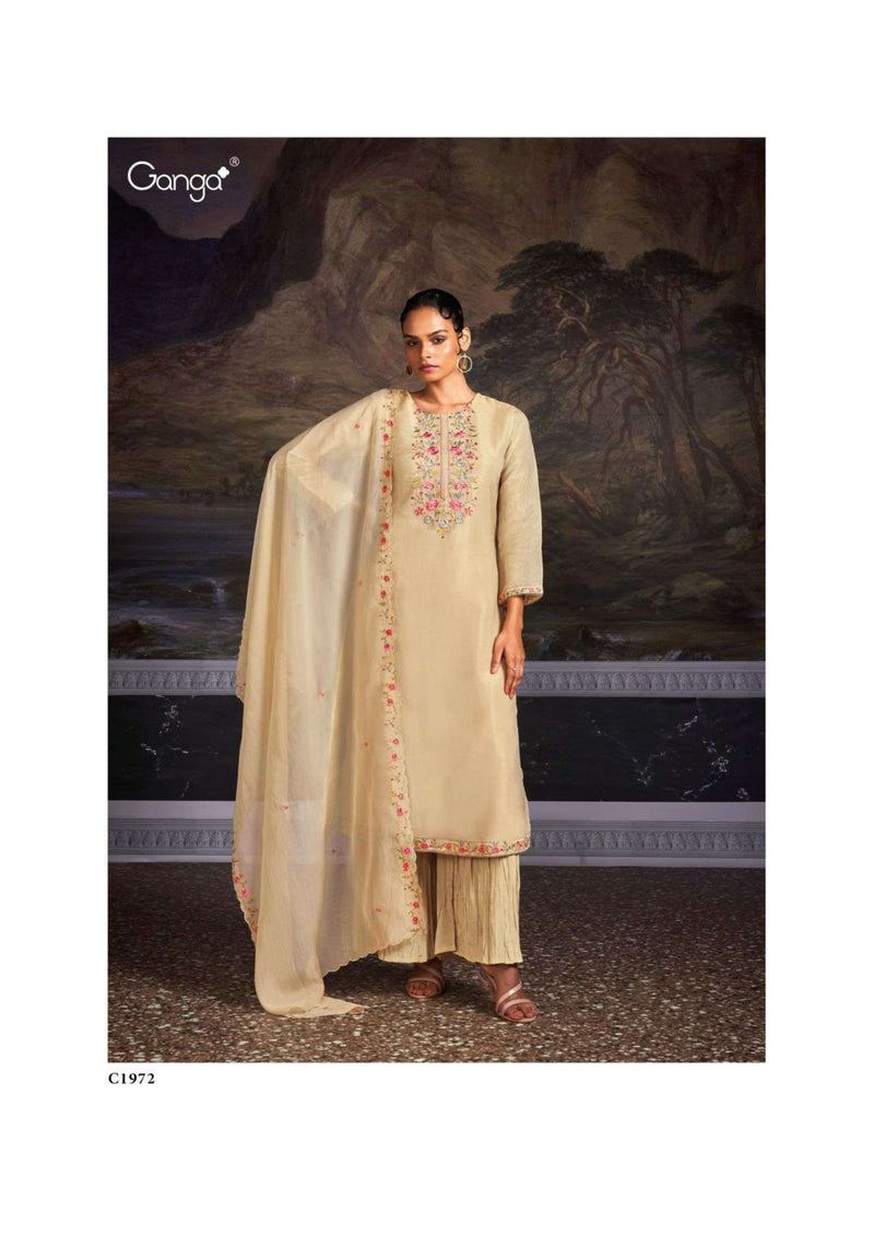 Ganga Fashion Aangan Silk Jacquard Fancy Salwar Kameez