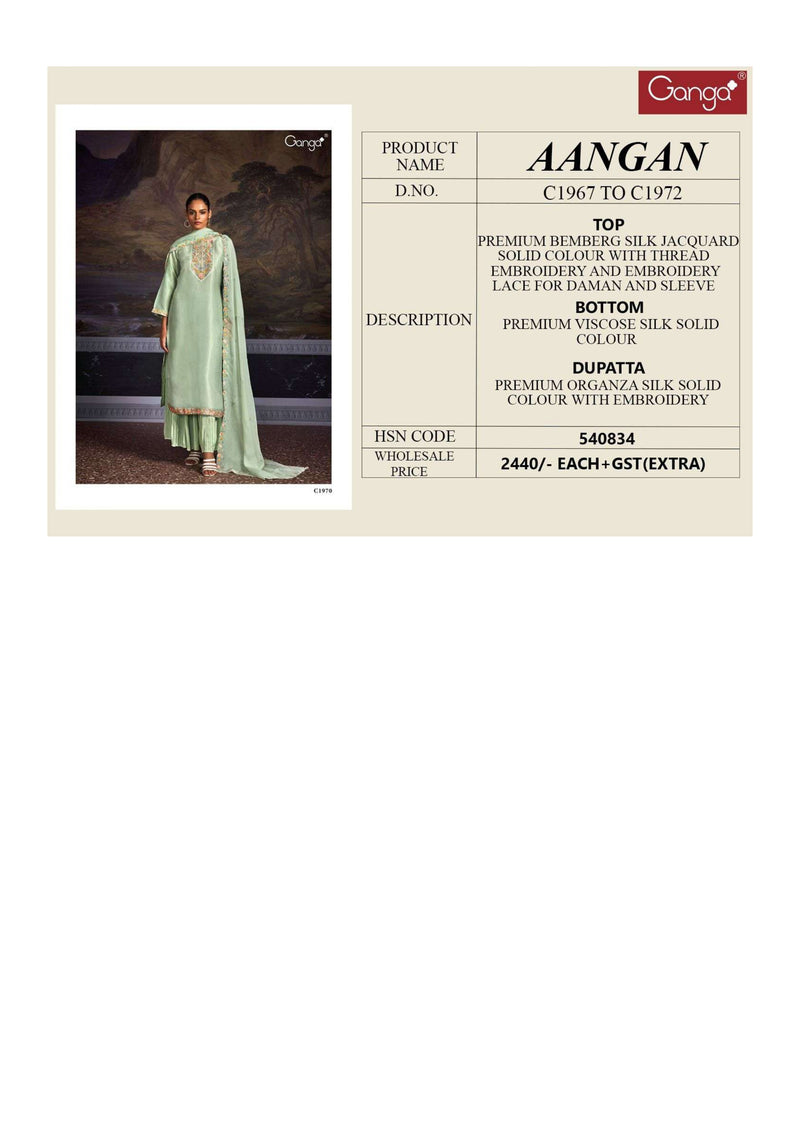 Ganga Fashion Aangan Silk Jacquard Fancy Salwar Kameez