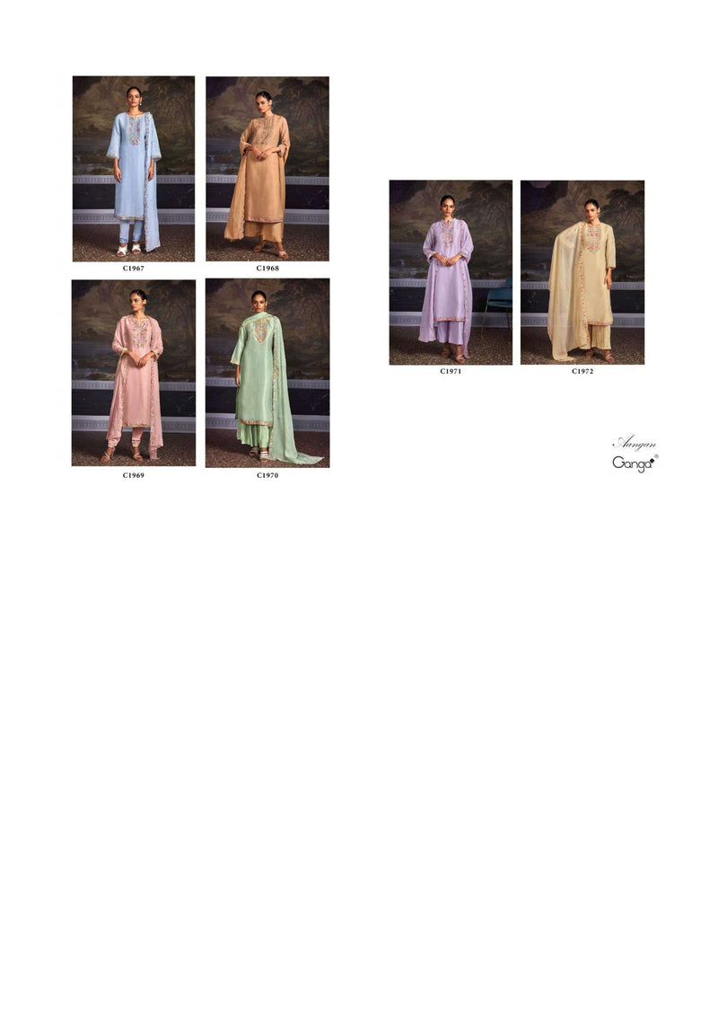 Ganga Fashion Aangan Silk Jacquard Fancy Salwar Kameez