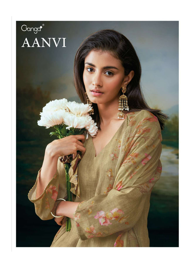 Ganga Fashion Aanvi Cotton Linen Printed Festival Wear Salwar Suit