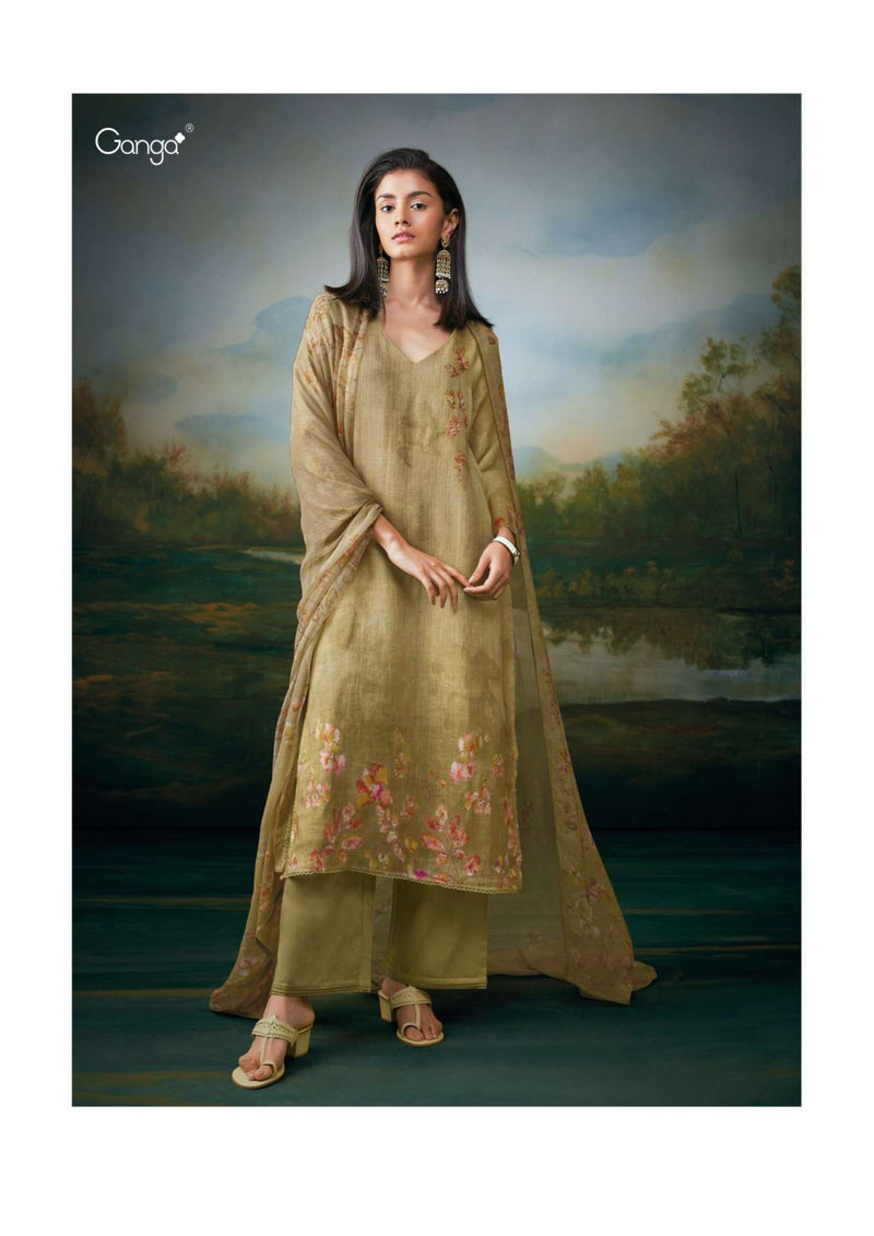 Ganga Fashion Aanvi Cotton Linen Printed Festival Wear Salwar Suit