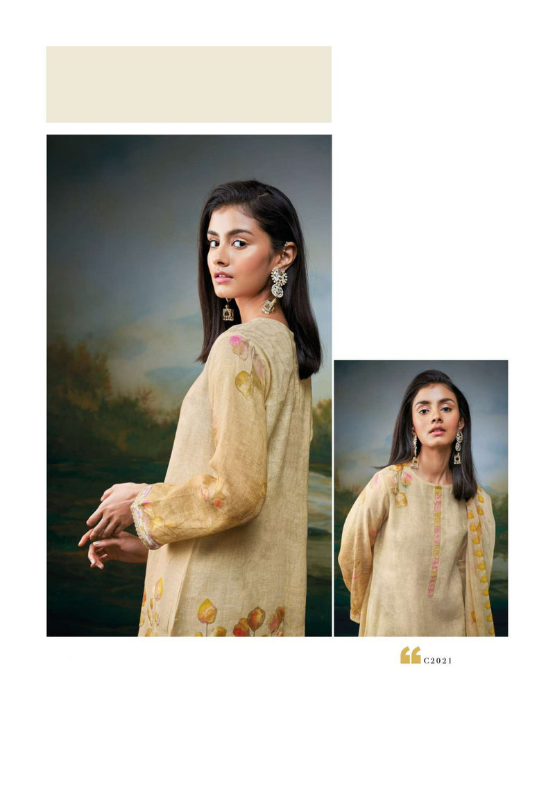 Ganga Fashion Aanvi Cotton Linen Printed Festival Wear Salwar Suit