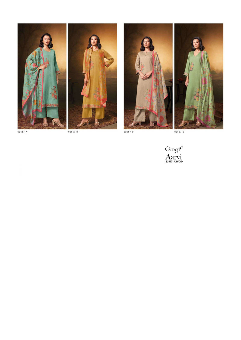 Ganga Fashion Aarvi 2557 Cotton Silk Designer Salwar Kameez