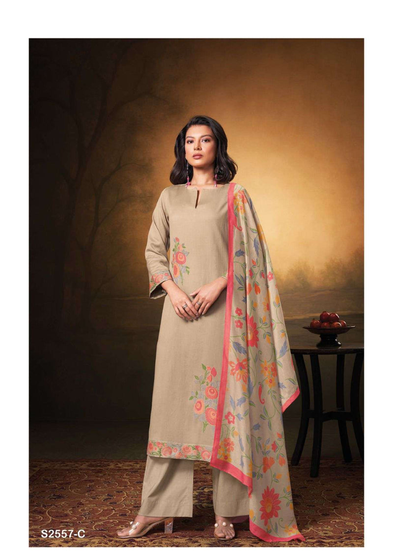 Ganga Fashion Aarvi 2557 Cotton Silk Designer Salwar Kameez