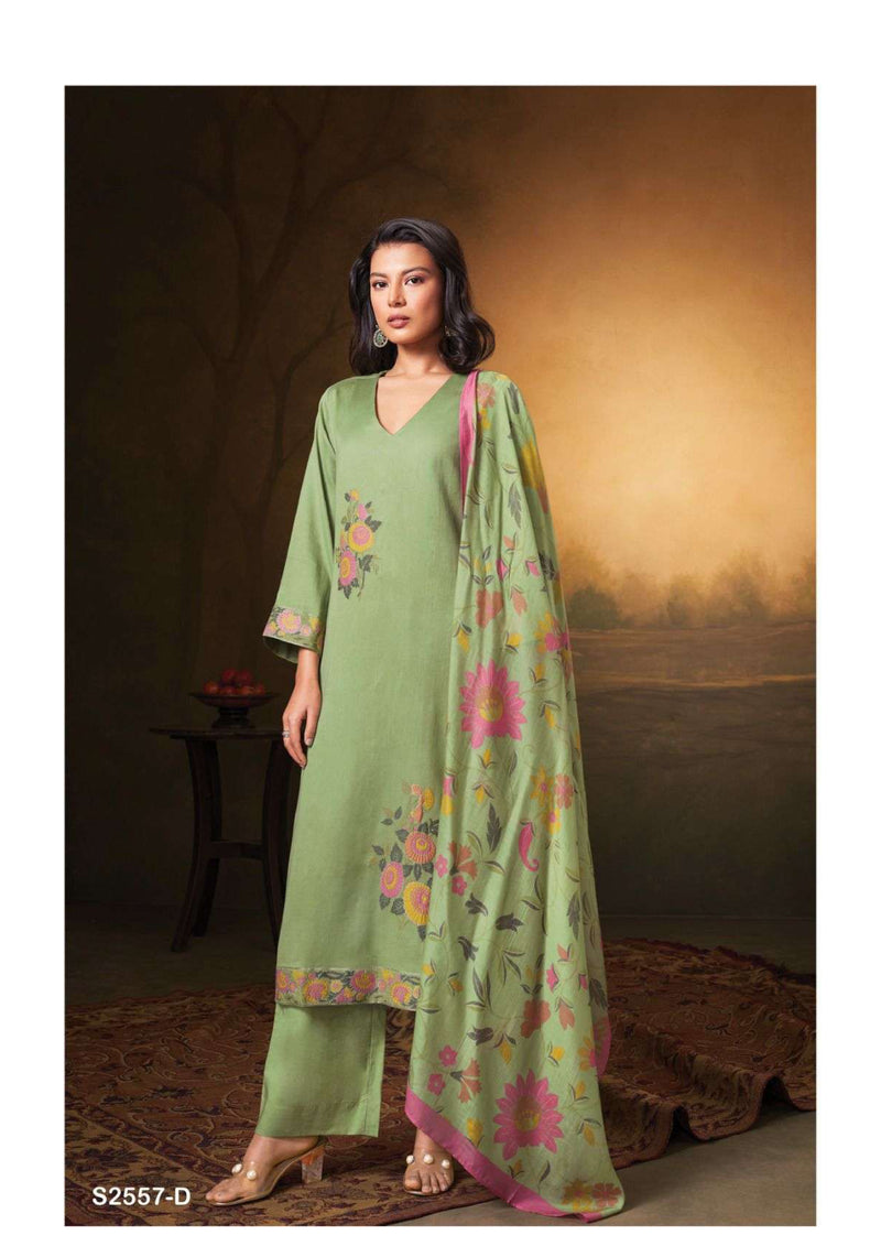 Ganga Fashion Aarvi 2557 Cotton Silk Designer Salwar Kameez