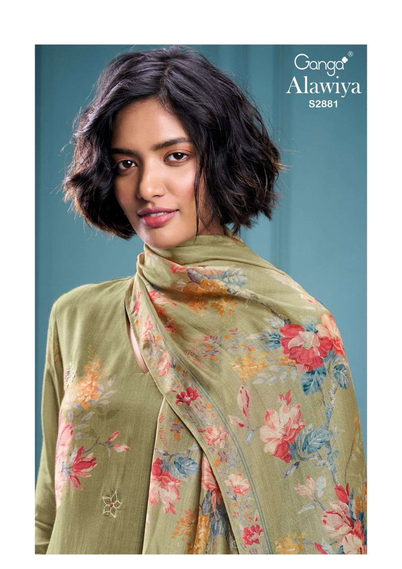 Ganga Fashion Alawiya 2881 Bemberg Silk Swarovski Work Salwar Suit