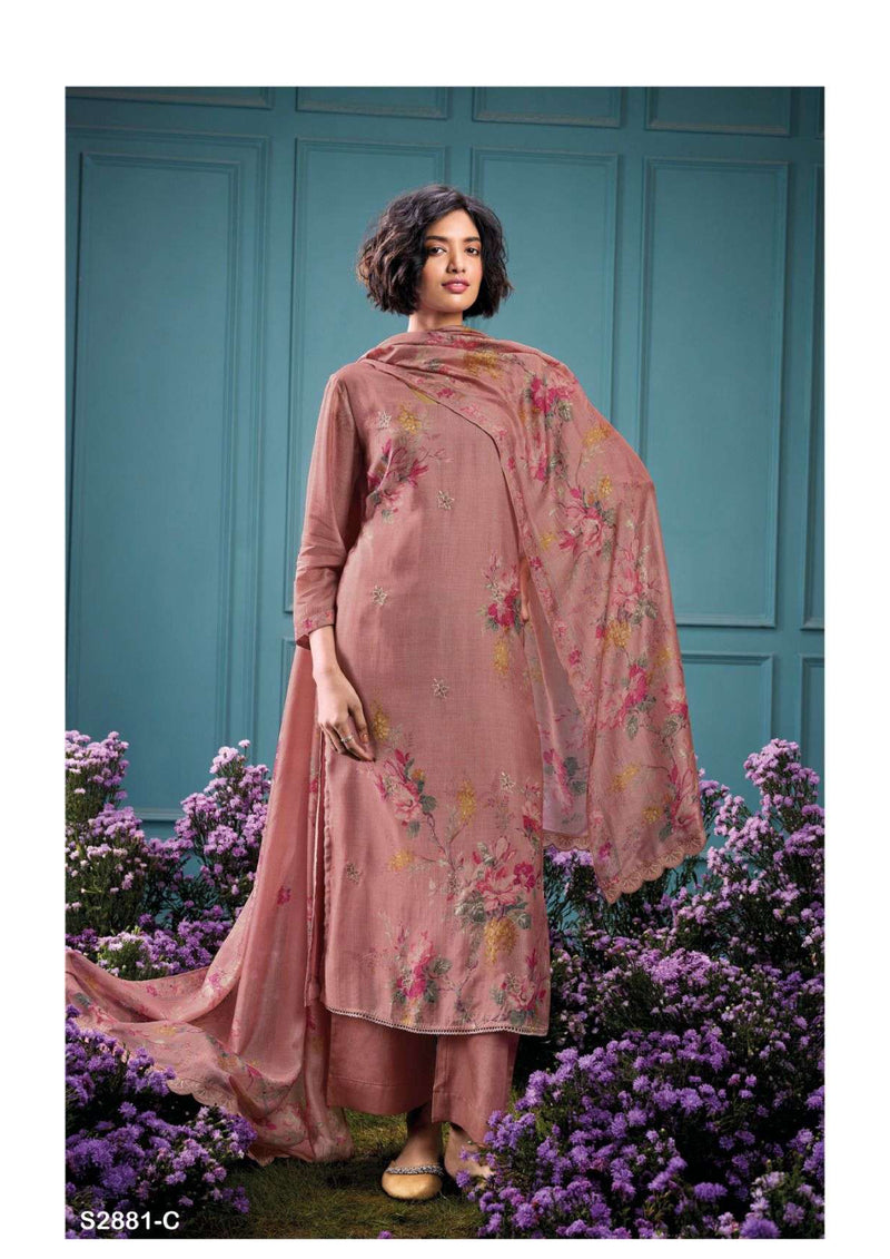 Ganga Fashion Alawiya 2881 Bemberg Silk Swarovski Work Salwar Suit