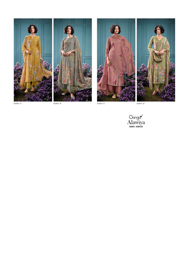 Ganga Fashion Alawiya 2881 Bemberg Silk Swarovski Work Salwar Suit