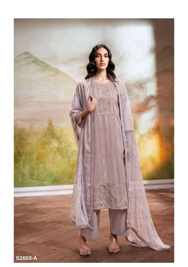Ganga Fashion Anshi 2603 Woven Jacquard Embroidery Designer Party Wear Salwar Kameez
