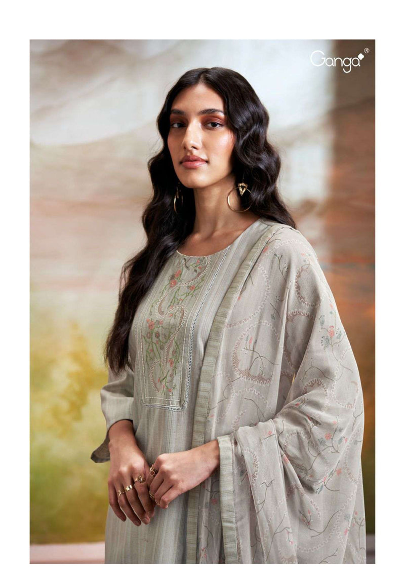 Ganga Fashion Anshi 2603 Woven Jacquard Embroidery Designer Party Wear Salwar Kameez