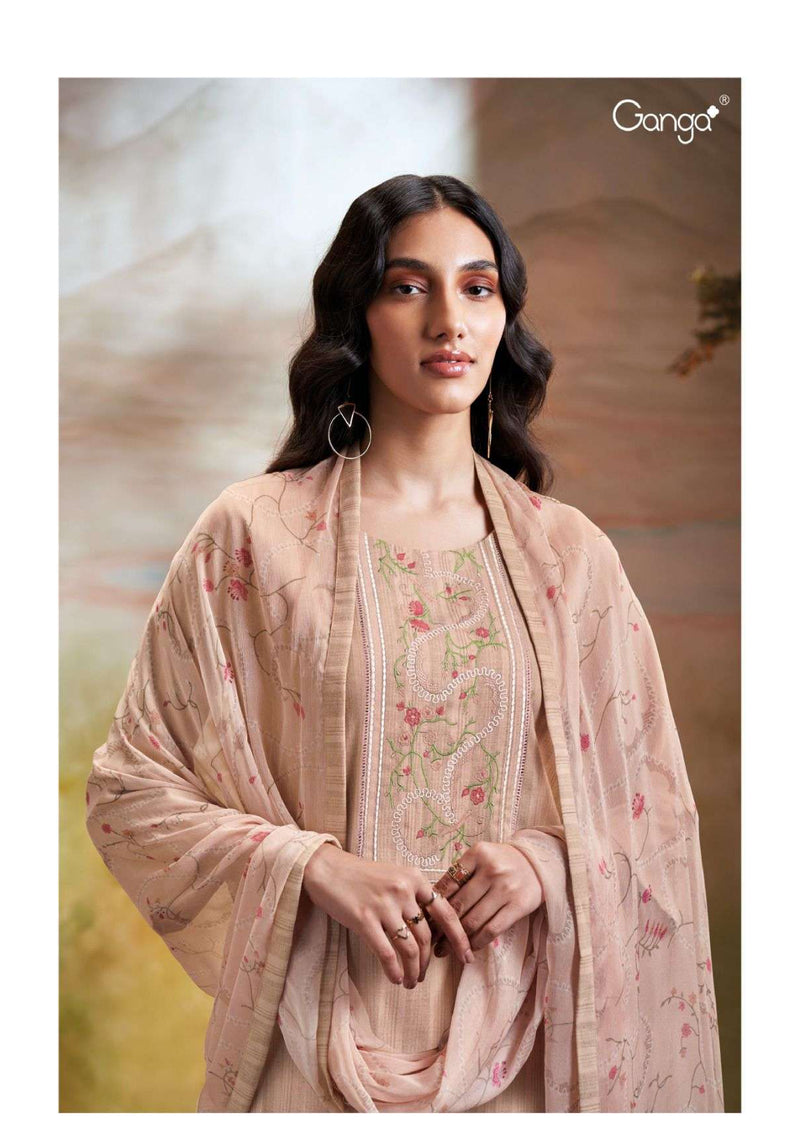 Ganga Fashion Anshi 2603 Woven Jacquard Embroidery Designer Party Wear Salwar Kameez