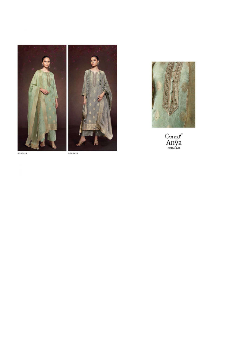 Ganga Fashion Anya 2834 Bemberg Silk Designer Party Wear Salwar Suit