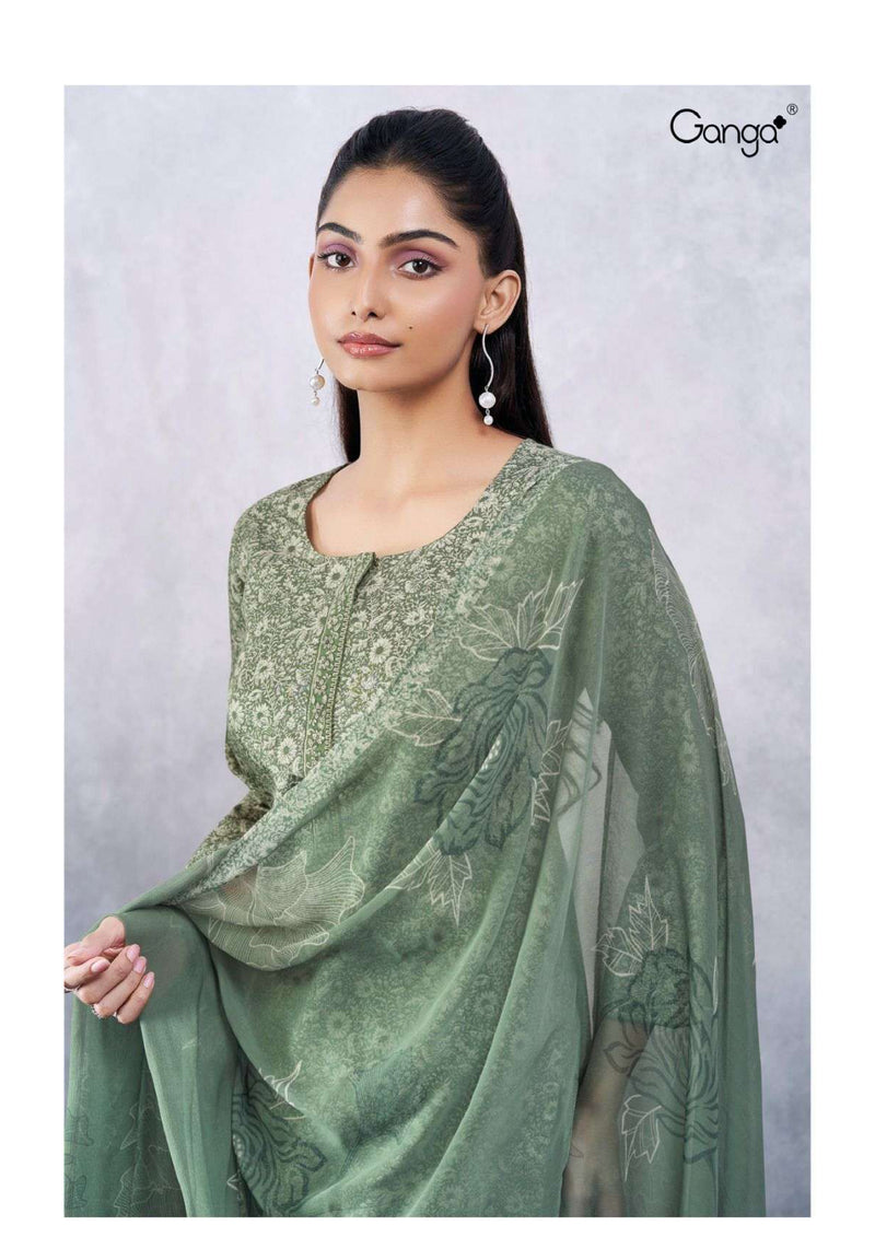 Ganga Fashion Carmelita 2808 Cotton Silk Satin Fancy Designer Salwar Kameez