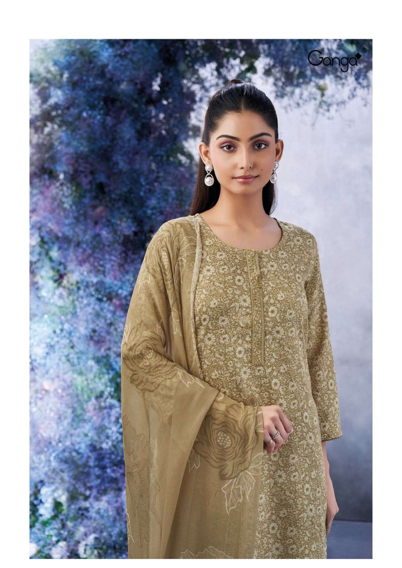 Ganga Fashion Carmelita 2808 Cotton Silk Satin Fancy Designer Salwar Kameez