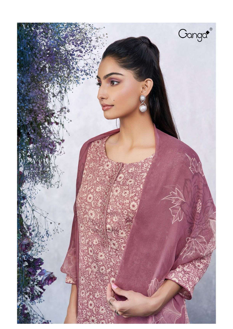 Ganga Fashion Carmelita 2808 Cotton Silk Satin Fancy Designer Salwar Kameez