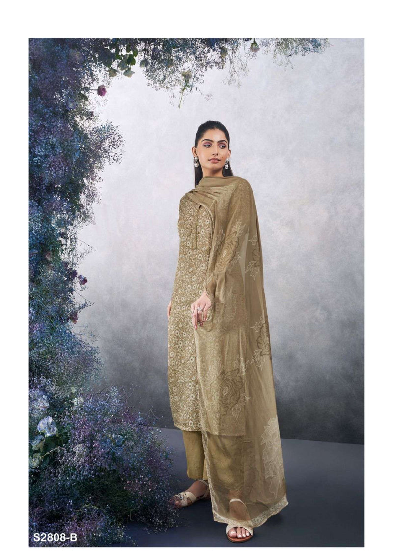 Ganga Fashion Carmelita 2808 Cotton Silk Satin Fancy Designer Salwar Kameez