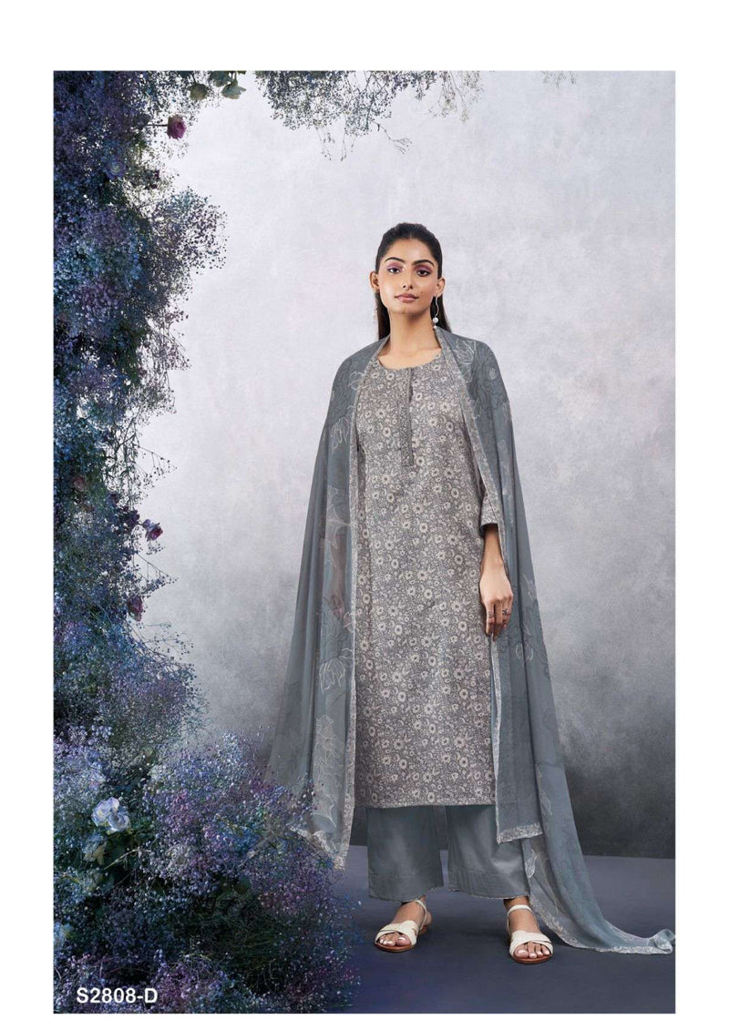 Ganga Fashion Carmelita 2808 Cotton Silk Satin Fancy Designer Salwar Kameez