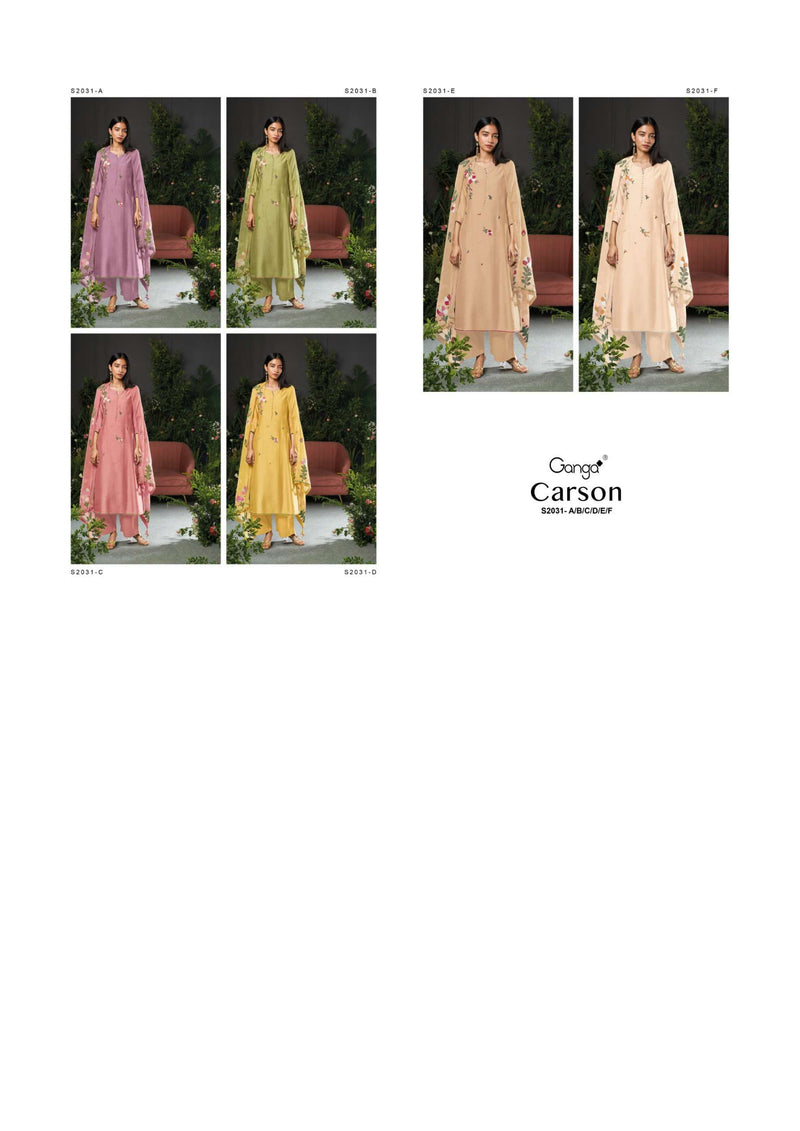 Ganga Fashion Carson 2031 Bemberg Silk Fancy Salwar Suit