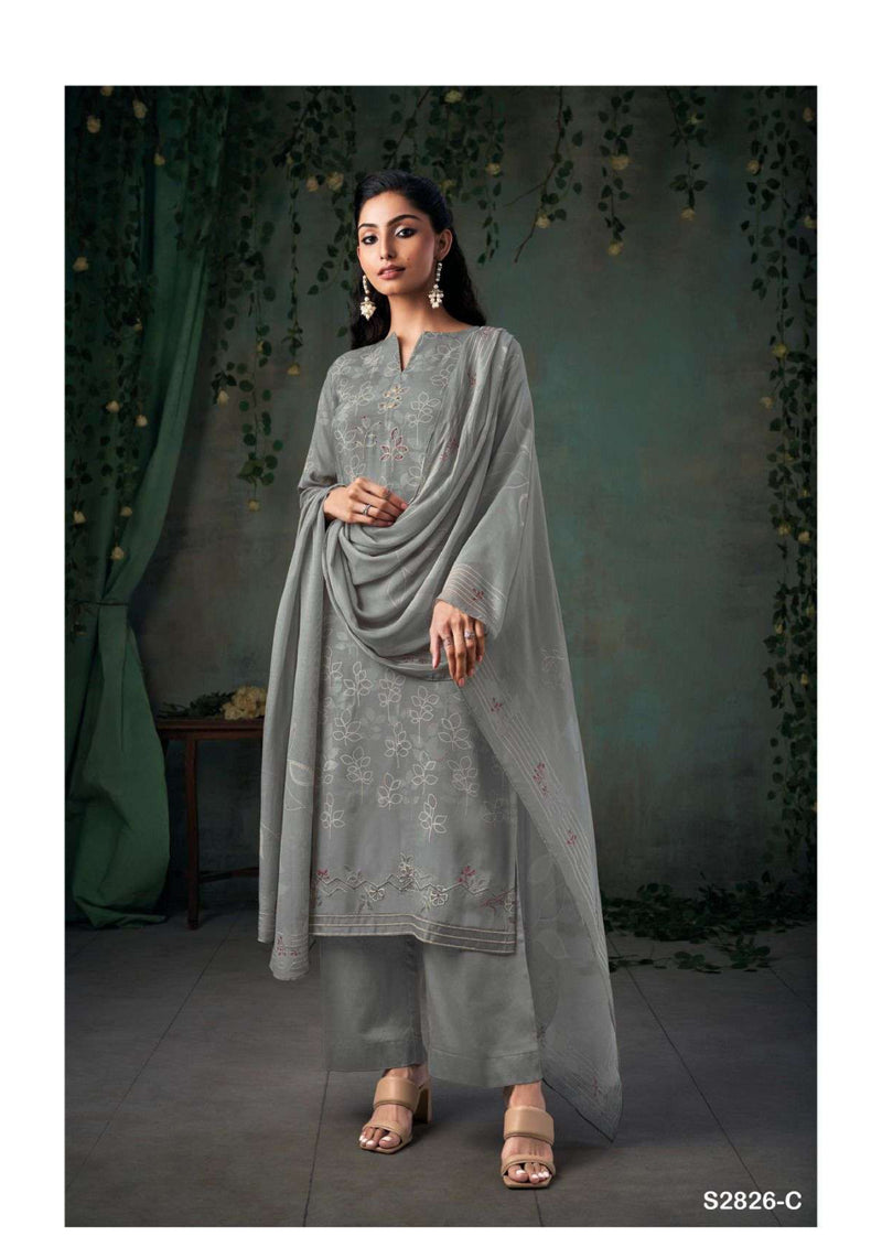 Ganga Fashion Cecilia 2826 Viscose Embroidery Hand Work Designer Salwar Suit