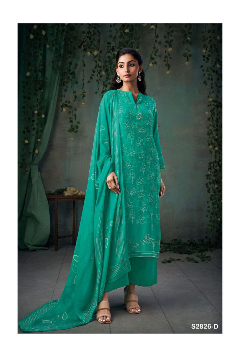 Ganga Fashion Cecilia 2826 Viscose Embroidery Hand Work Designer Salwar Suit