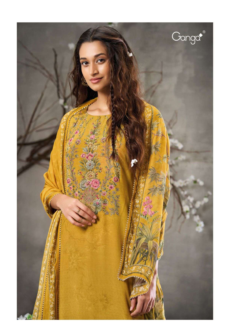 Ganga Fashion Chabi 2873 Viscose Muslin Printed Party Wear Salwar Suit