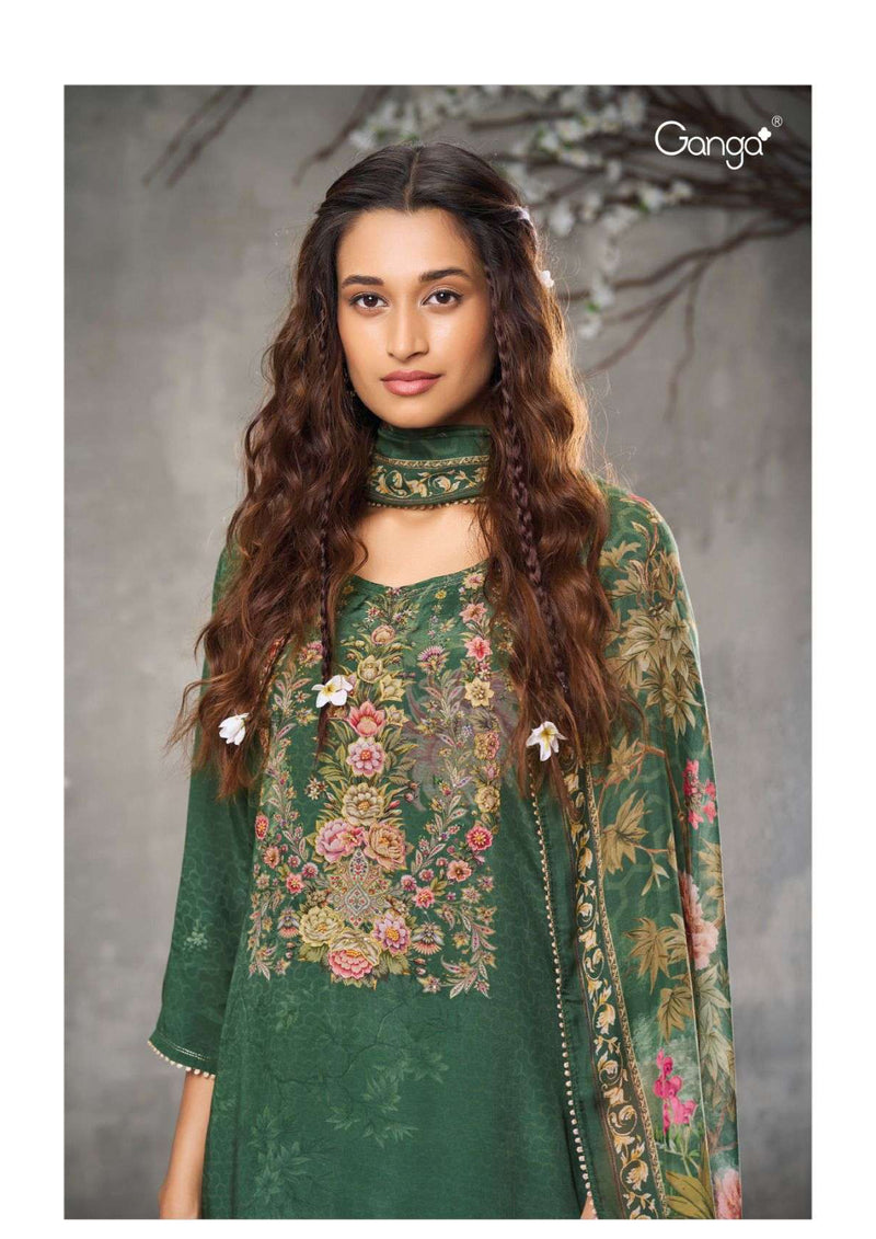 Ganga Fashion Chabi 2873 Viscose Muslin Printed Party Wear Salwar Suit