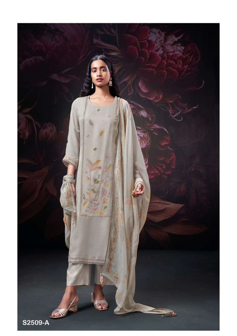 Ganga Fashion Corina 2509 Silk Jacquard Embroidery Festival Wear Salwar Kameez