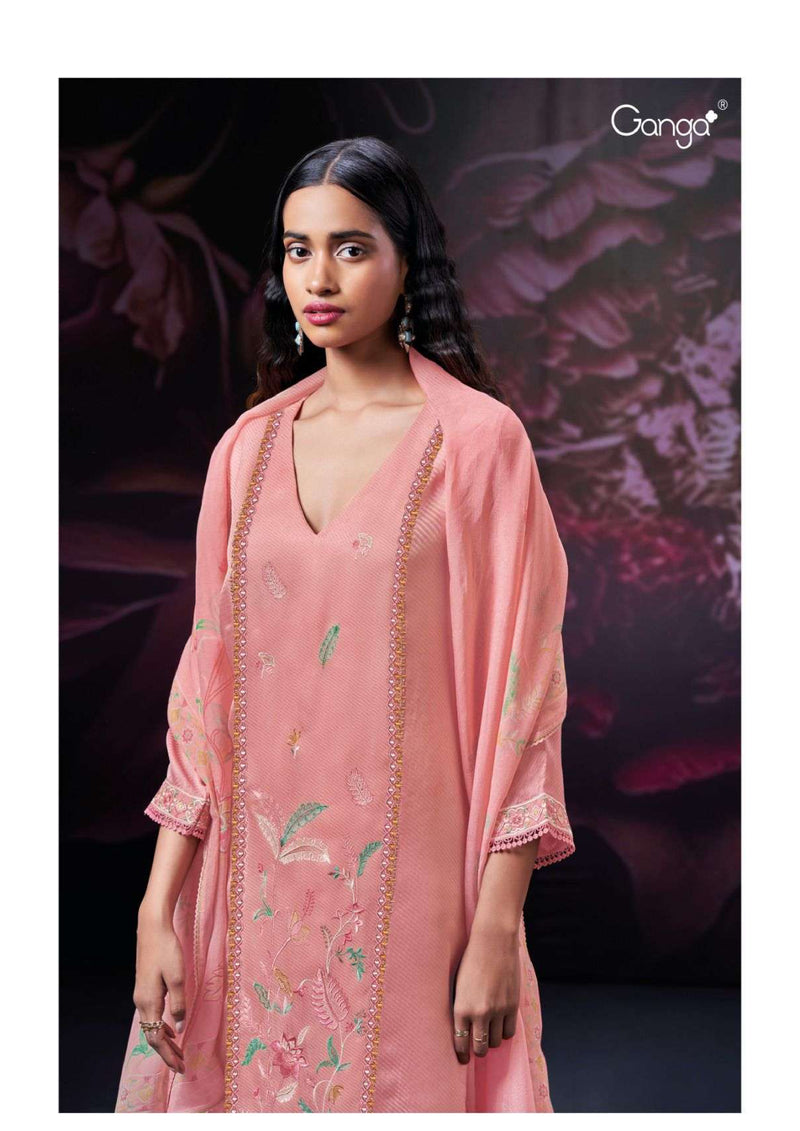 Ganga Fashion Corina 2509 Silk Jacquard Embroidery Festival Wear Salwar Kameez