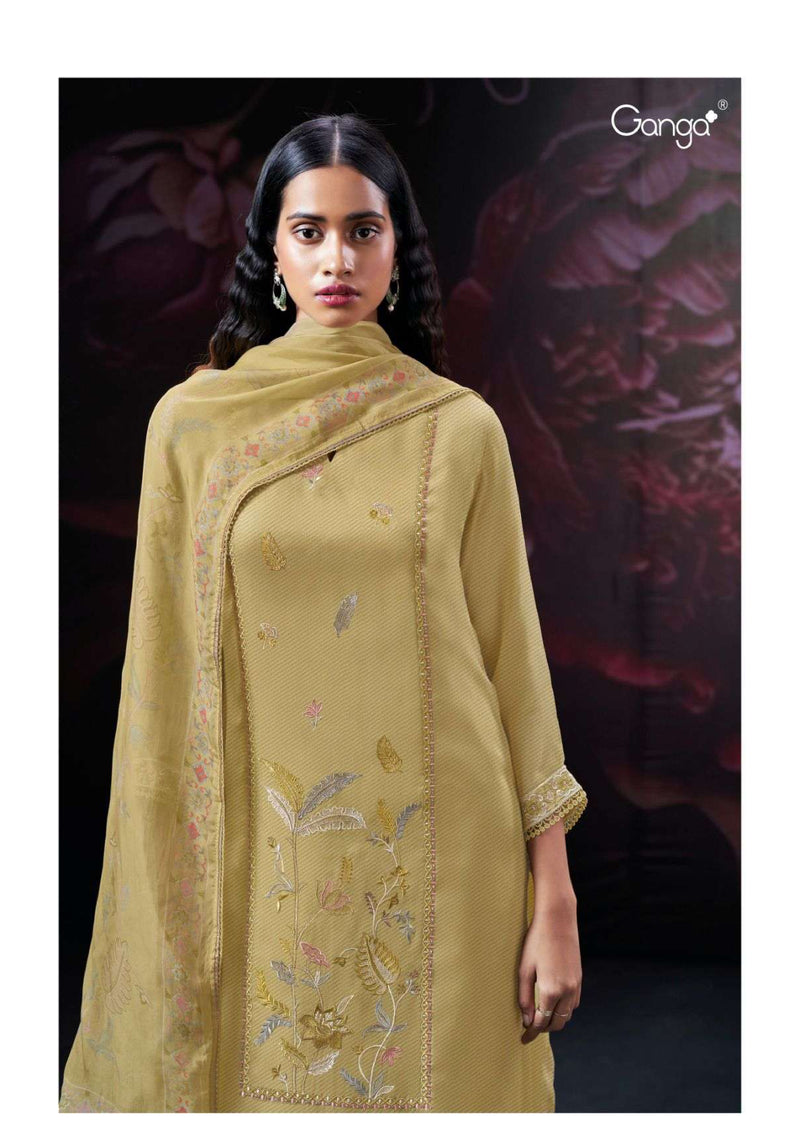 Ganga Fashion Corina 2509 Silk Jacquard Embroidery Festival Wear Salwar Kameez